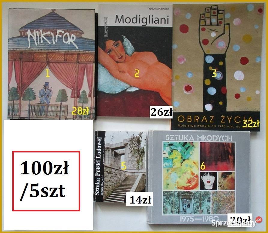 Sztuka-zestaw książek / Nikifor / Modigliani / Dwurnik