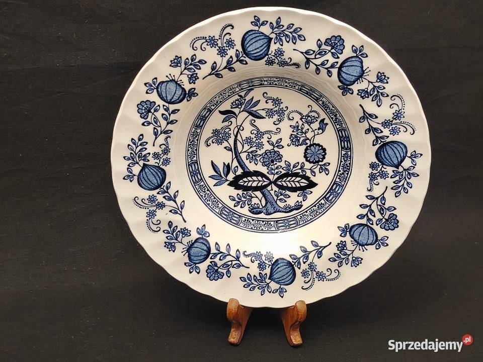 Talerz obiadowy głęboki angielski Crown Clarence lubelskie Chełm