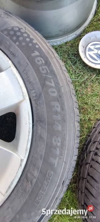 Alufelgi R14 z 2 oponami KUMHO 16570R14 Samochodowe opolskie Nysa