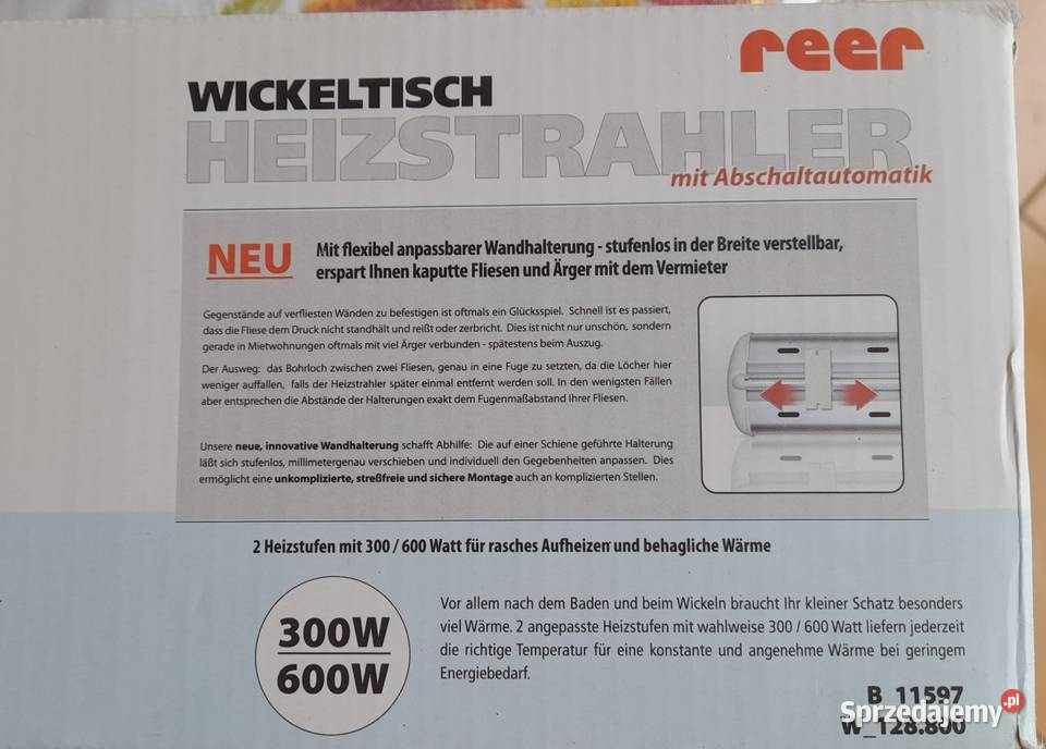 Lampa grzewcza niemowlat do przewijaka Kołobrzeg sprzedam