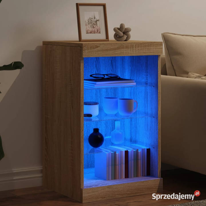 Szafka z oświetleniem LED dąb sonoma 41x37x67 mazowieckie Warszawa