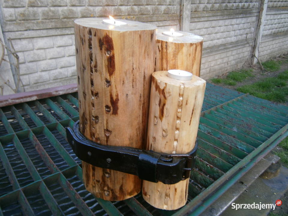 świecznik drewniany tealight mazowieckie Siedlce
