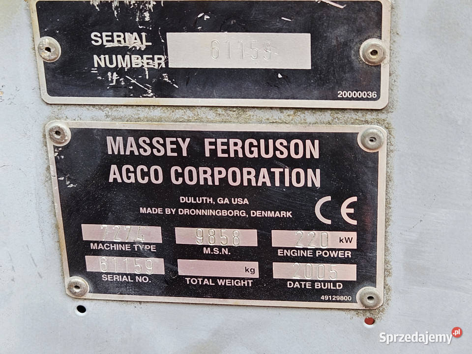 KUP TERAZ Kombajn Massey Ferguson 2 Cerea Zbożowe lubelskie Biskupie-Kolonia sprzedam