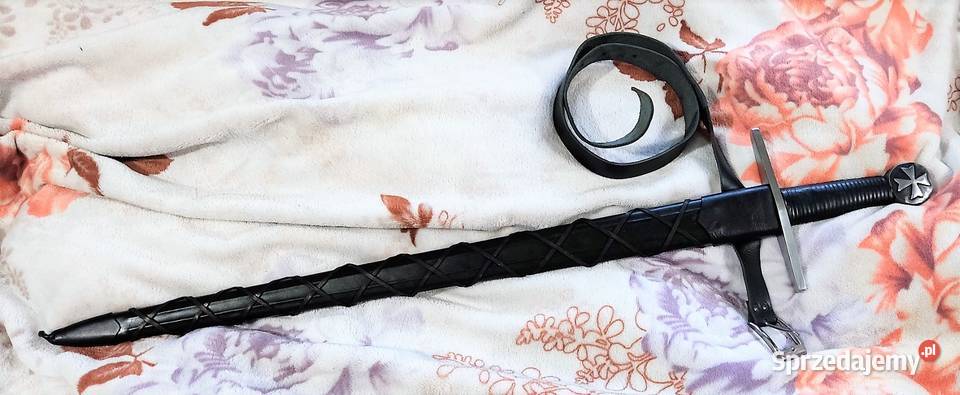 Miecz Templariuszy Praktyczny kuty hartowany Militaria podlaskie Sokółka sprzedam