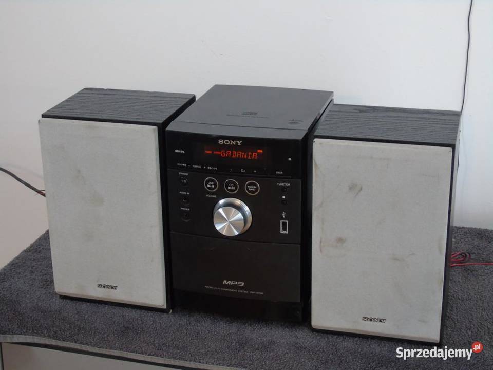 Wieża Sony RDS CD USB mp3 Mag AUX kolumny Jasło