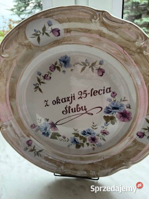 Talerz porcelanowy Pamiątka z czasów PRL vintage Częstochowa