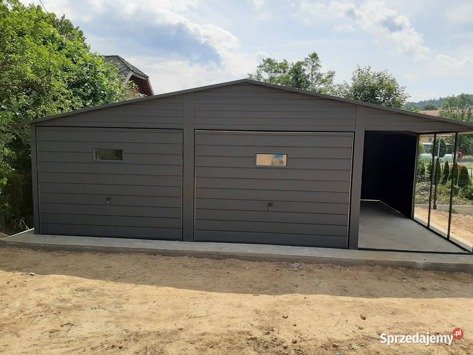 Garaż Blaszany z zadaszeniem bocznym Wiata Grudziądz