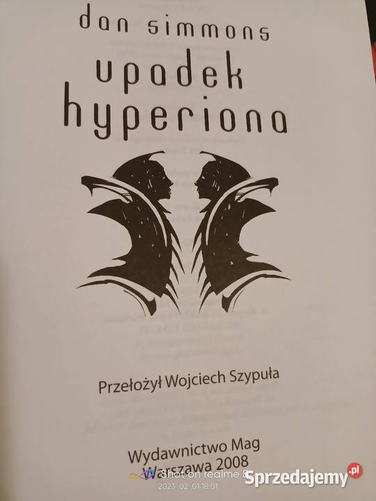 Upadek hiperiona Simons książki pierwsze wydanie