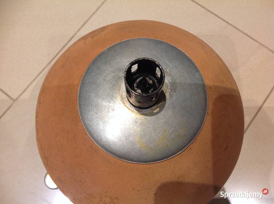 Masywna Lampa Naftowa do Ogrodu Kula Terakota Nowa Sól