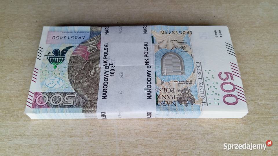 Paczka bankowa 100 UNC 500 złotych Skarżysko-Kamienna sprzedam