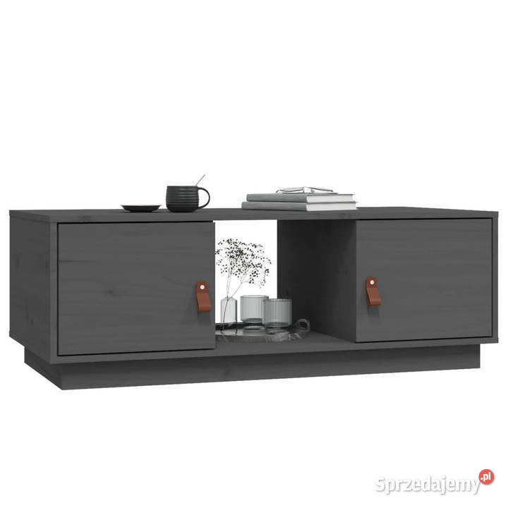 Stolik kawowy szary 100x50x35 lite drewno Warszawa