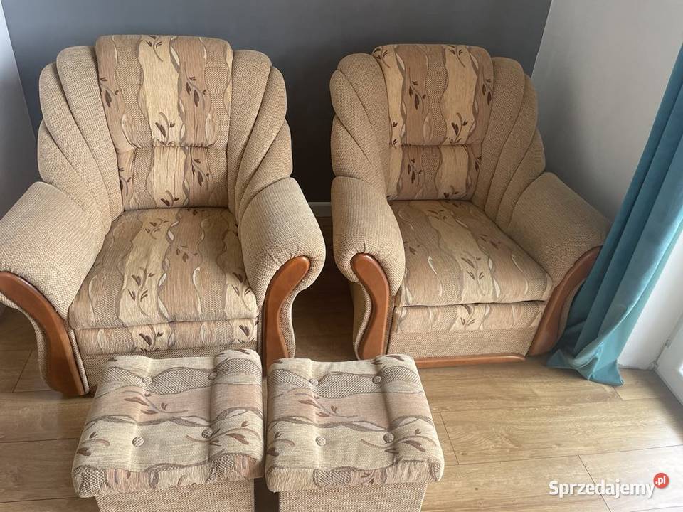 Zestaw mebli 2 sofy 2 pufy 2 fotele lubelskie Lubartów