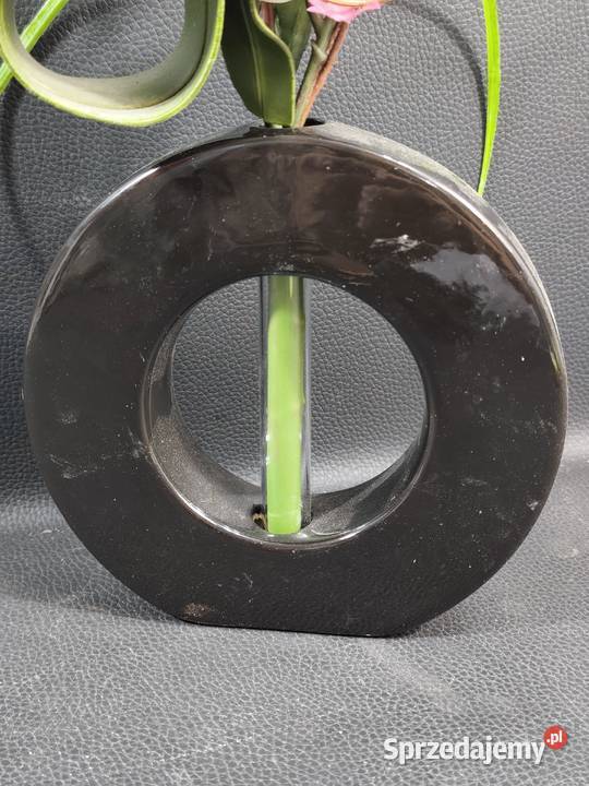 Nowoczesny Wazon Ceramiczny Donut ze Szklaną