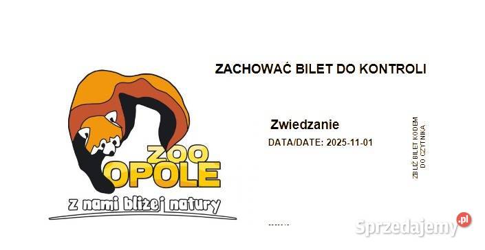 Mam do odsprzedania 2 bilety rodzinne do ZOO w Opole sprzedam
