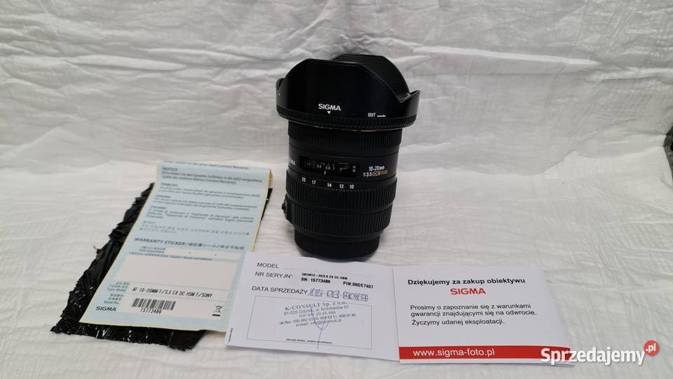Sigma 1020 f35 EX DC HSM Sony A Minolta Jelenia Góra