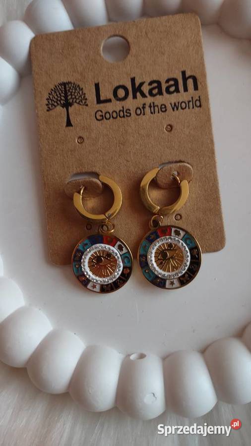 Kolczyki damskie stal nierdzewna evil eye małopolskie Olkusz