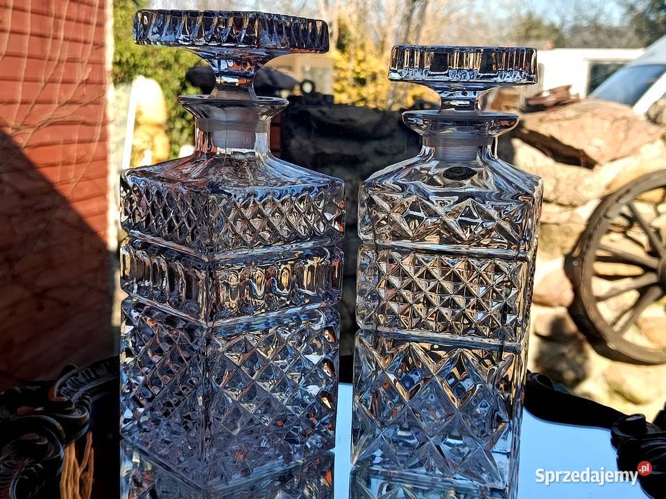 Karafki kryształowe do whisky koniaku brandy Porcelana i szkło Klenica sprzedam