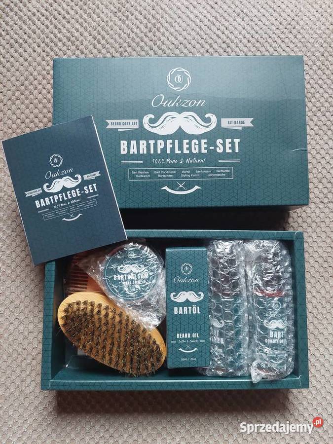 Oukzon nowy zestaw do pielęgnacji brody 9 elem Pozostałe sprzedam