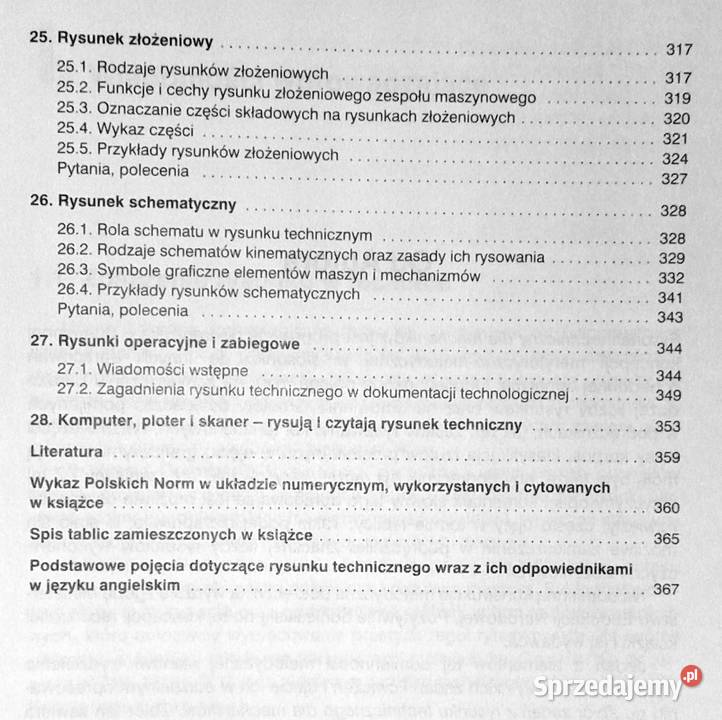 Rysunek techniczny mechaników Podręcznik Tadeusz Rok wydania 2006 Chełm