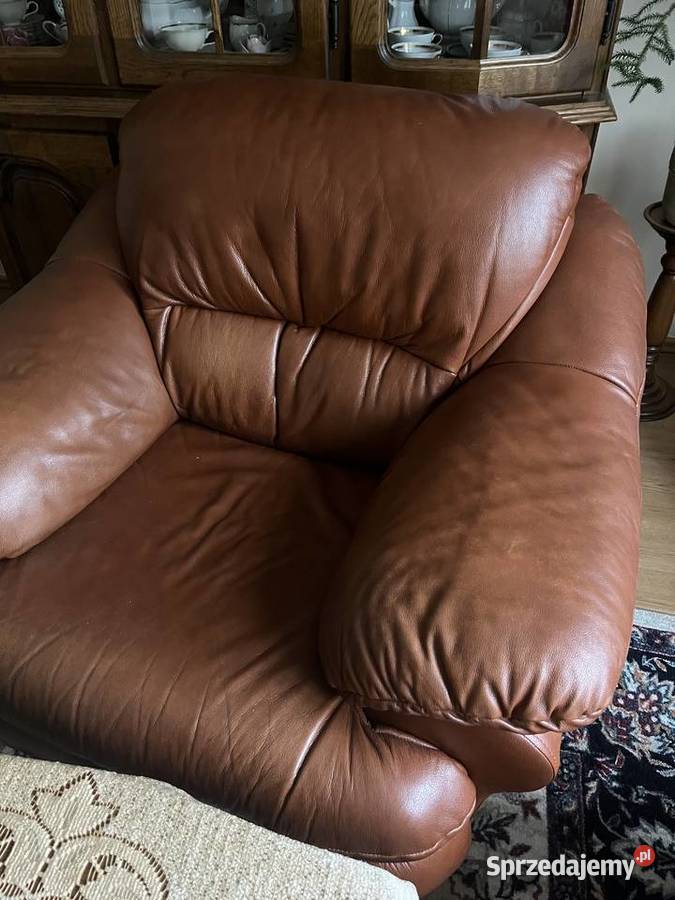 Komplet wypoczynkowy Sara 311 skóra naturalna Kalisz sprzedam