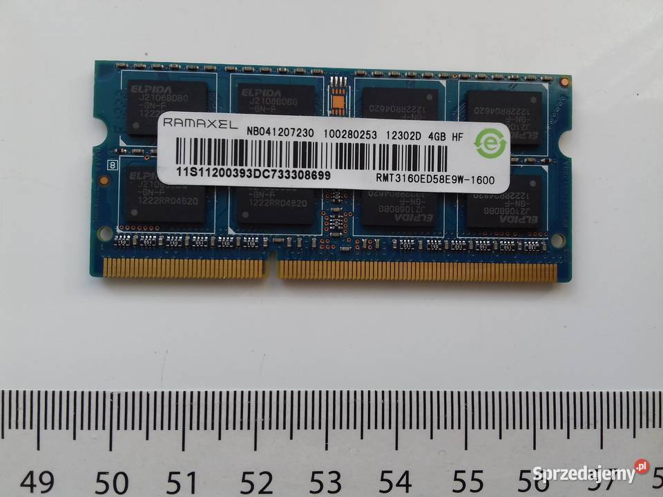 Ramaxel DDR3 4GB PC312800 SODIMM 15V 1600MHz Bydgoszcz