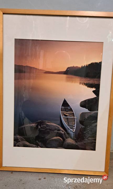 Plakat w ramie drewnianej Warszawa sprzedam