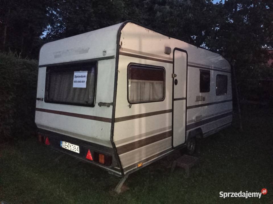 Przyczepa Kempingowa zarejestrowana ogrzewana Dethleffs warmińsko-mazurskie Elbląg sprzedam