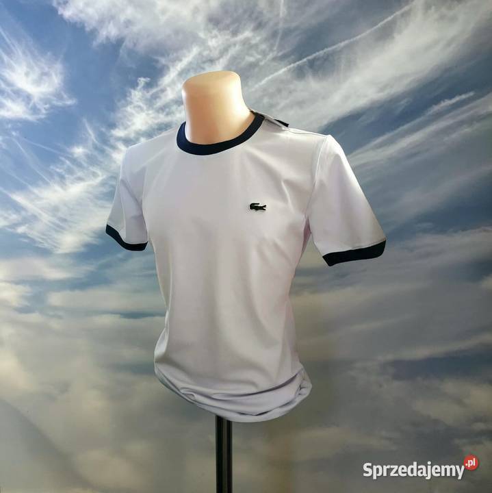 Tshirt bawełniany Lacoste biały XL regular fit Odzież codzienna Białystok