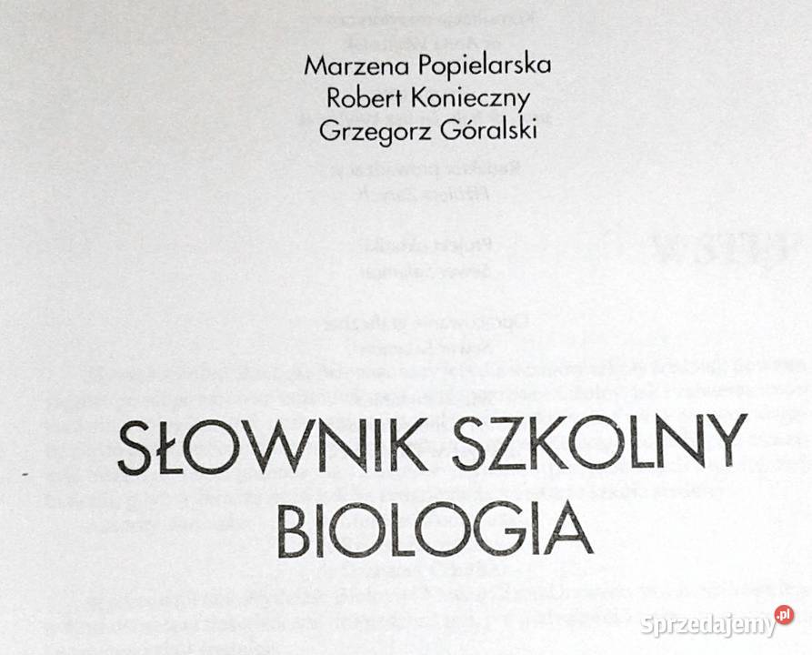 Słownik szkolny Biologia M Popielarska R Chełm