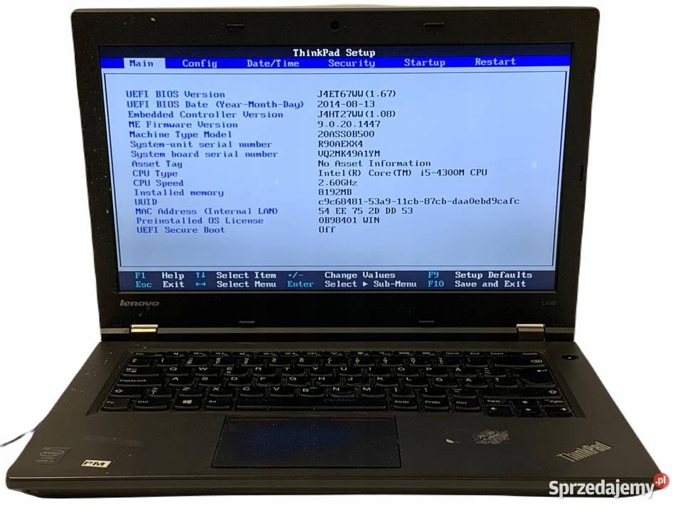 Lenovo i5 Ram 8GB Dysk SSD kamera WIFI Sprawny