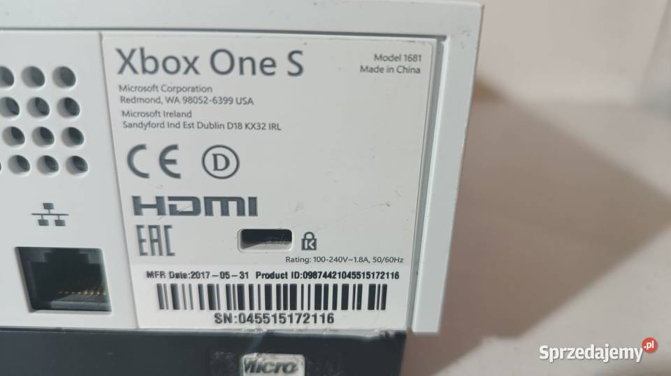 Konsola Microsoft Xbox One S
