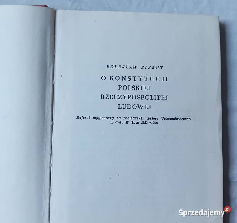 Bolesław Bierut O Konstytucji Polskiej wielkopolskie Koźminek