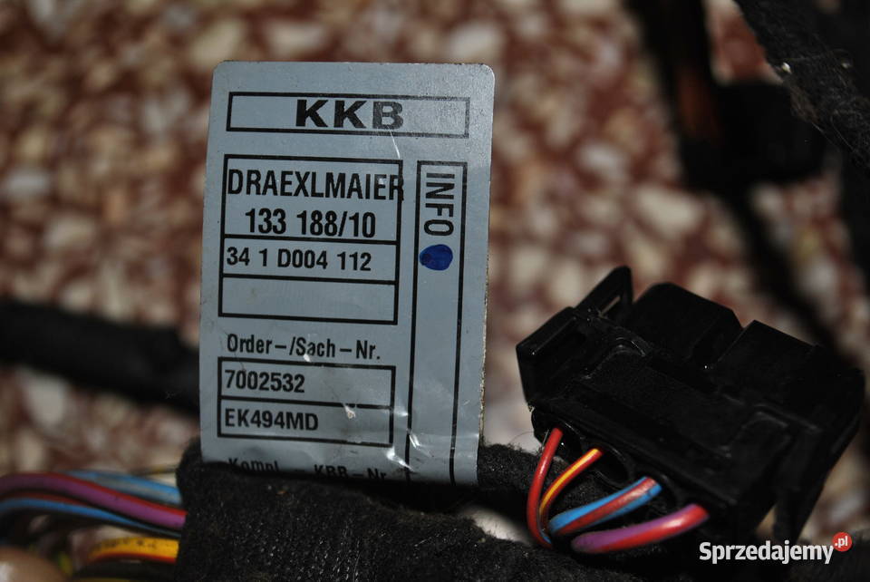 Wiązka elektryczna fotela pasażera BMW E46 E64 śląskie Poręba sprzedam