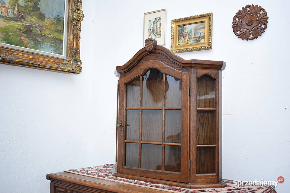 Witrynka wisząca dębowa witryna szafka wysyłam