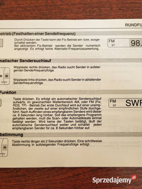 Instrukcja obsługi radia MercedesBenz Becker Gdańsk