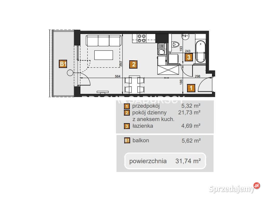 Mieszkanie Kraków Babińskiego 3174 metry 1