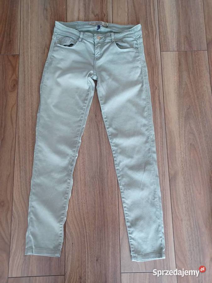 Spodnie zielone proste ZARA rozmiar 36S Moda i Styl Rzeszów sprzedam