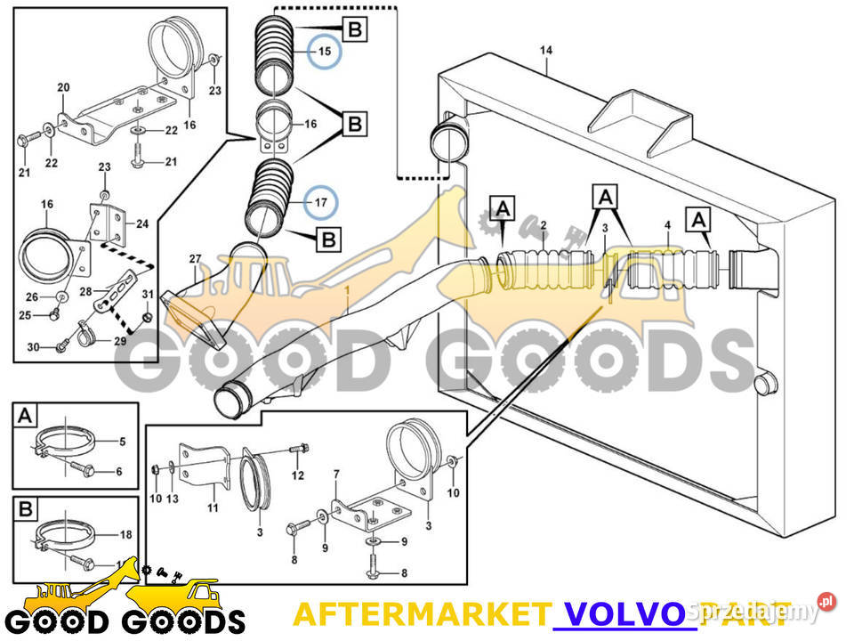 VOLVO PRZEWÓD POWIETRZA INTERCOOLERA 15084140 Władysławów