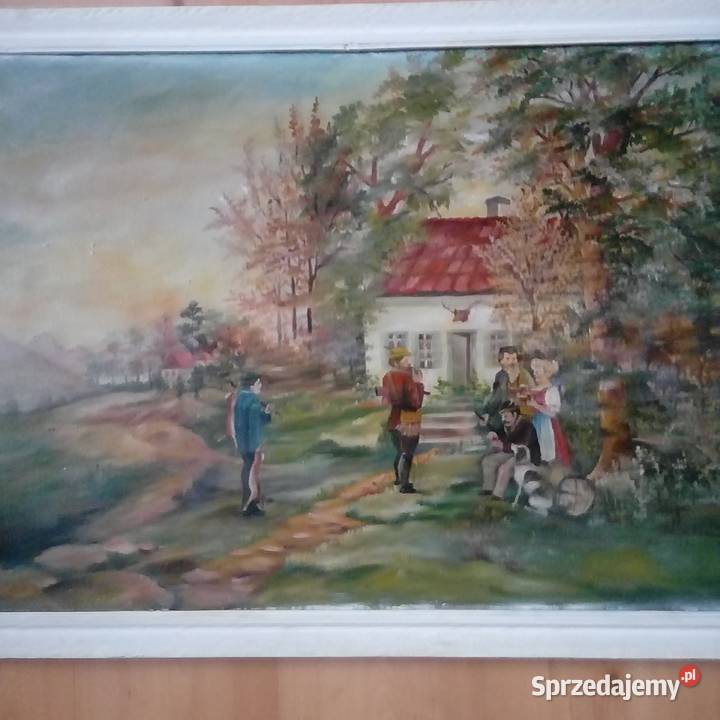 Obraz piekny recznie malowany dolnośląskie Bogatynia
