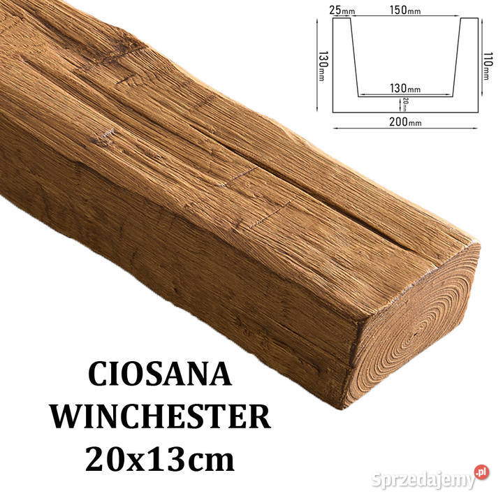 Belka Rustykalna Ciosana 20x13 WINCHESTER Gdów