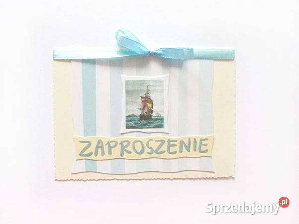 zaproszenie ze statkiem żagle zaproszenie Rzeszów