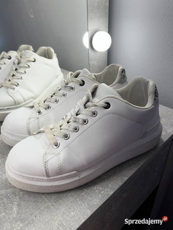 Sneakersy trampki białe z efektem skóry węża HIT podkarpackie Jasło