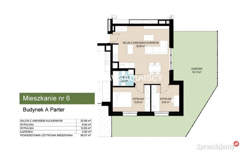 Ogłoszenie mieszkanie Kraków 5609m2 3 pokoje 56.09m2 Sprzedaż