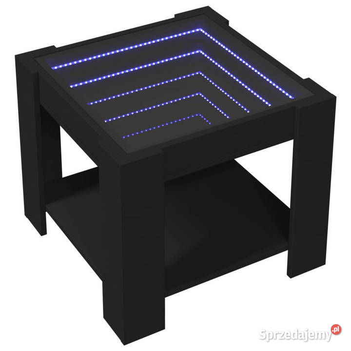 Stolik kawowy z LED czarny 53x53x45 WM847540 mazowieckie Warszawa