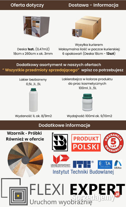 Lamel elastyczny samoprzylepny FlexiExpert 18 x Międzyrzecze sprzedam