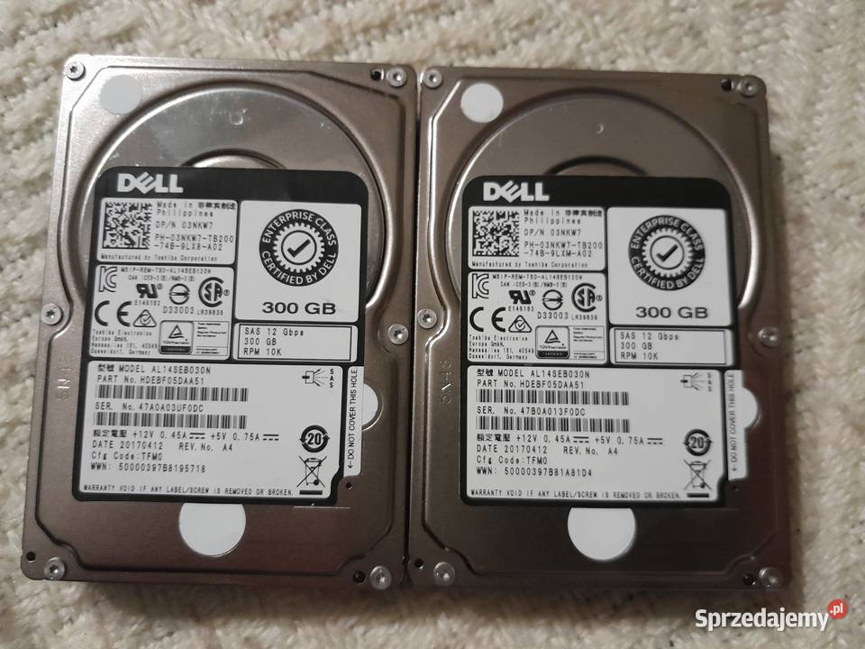 Dysk twardy Dell Toshiba 300Gb SAS 10K 12G 25 Dyski Wieliczka