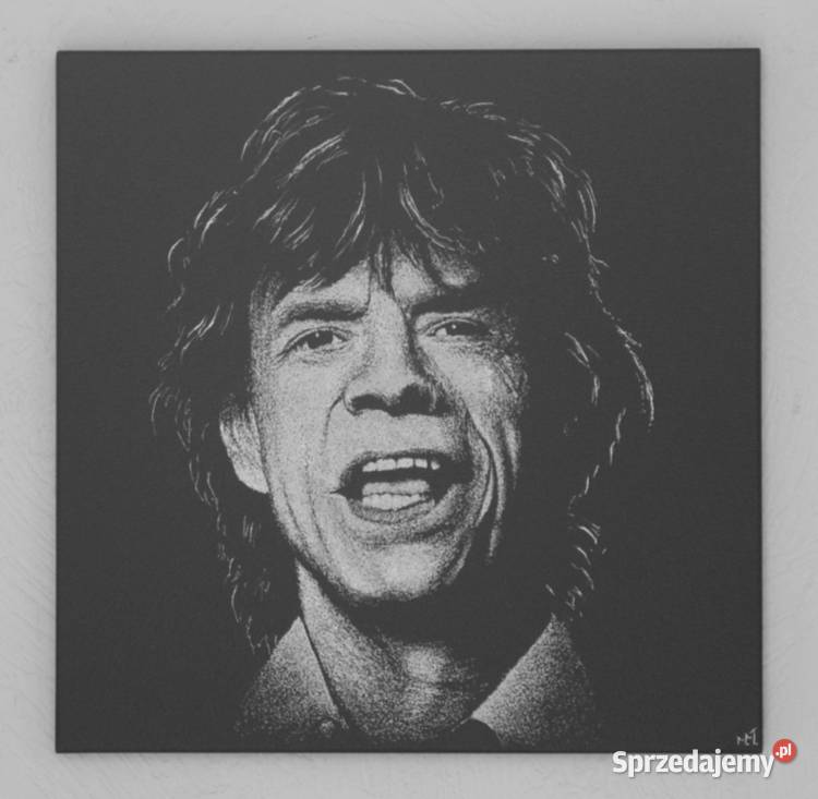 Mick Jagger Rolling Stones Grawerowany obraz