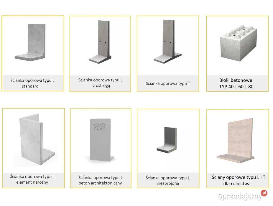 Mur oporowy L ściana oporowa mury oporowe T Pozostałe mazowieckie