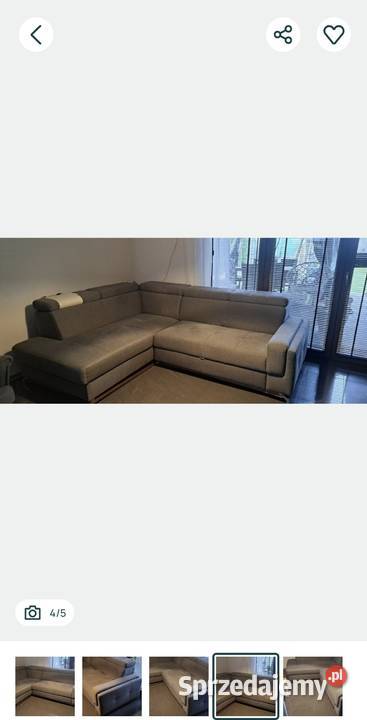 Narożnik z funkcją do spania 200cm Piotrków Trybunalski