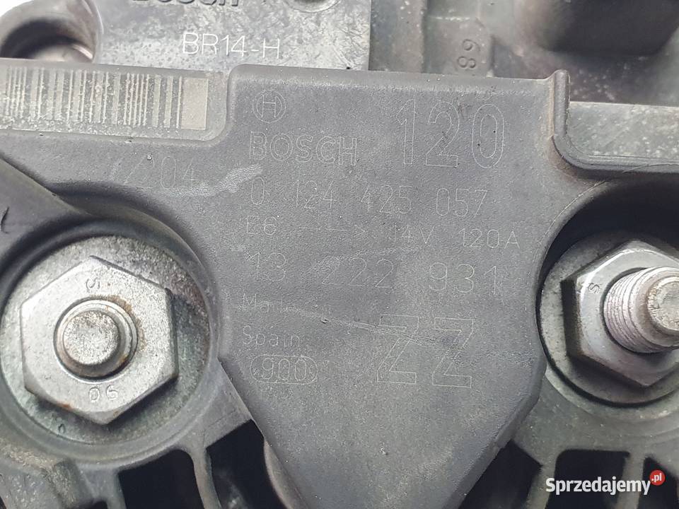 ALTERNATOR Opel Corsa D 12 16V Bosch 0124425057 Układ elektryczny silnika Chełm